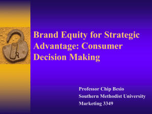 Brand Equity for Strategic Advantage