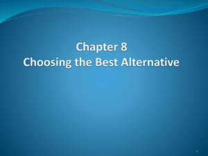 Chapter 5 Present Worth Analysis