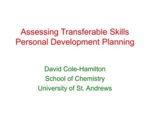 Assessing Transferrable Skills Personal Development Planning