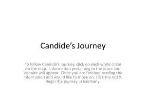Candide's Journey PowerPoint