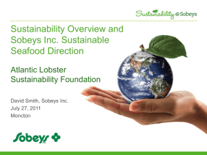 Main title of the presentation - Atlantic Lobster Sustainability