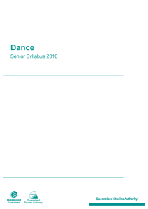 Dance - Queensland Curriculum and Assessment Authority