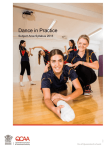 Dance components - Queensland Curriculum and Assessment