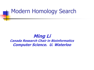 Bioinformatics Course Notes (Ming Li)