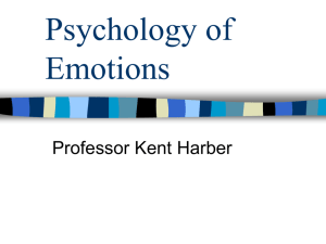 Psychology of Emotions - Rutgers University Department of