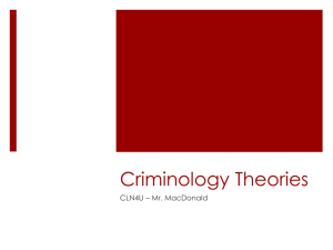 Criminology Theories - macdonald