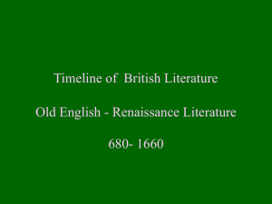Old English Renaissance Literature