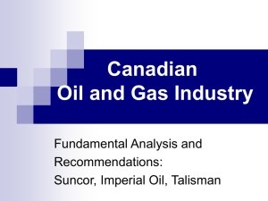 Canadian Oil and Gas Industry