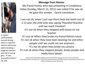 Message from Hamza..