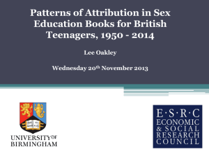Patterns of attribution in sex education books for British teenagers