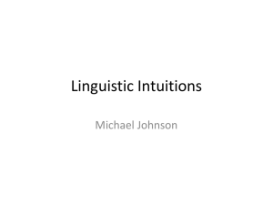 Linguistic-Intuitions