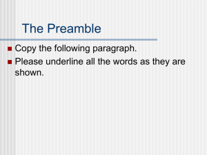 Preamble Vocabulary PowerPoint