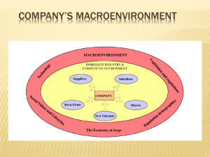 Evaluating a company's external environment