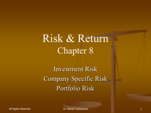 Risk and Rates of Return Chapter 8
