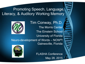 Dr. Conway's 2015 FLASHA presentation