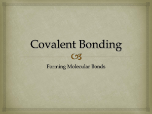 Single Covalent bonds
