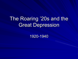 The Roaring '20s and the Great Depression