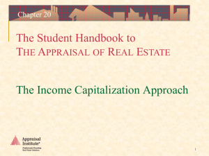 The Income Capitalization Approach