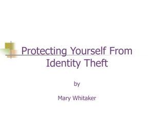 Protecting Yourself from Identity Theft