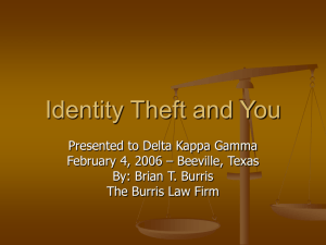 Identity Theft and You