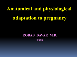 Physiological adaptation to normal pregnancy