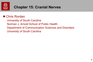 Chapter 15: Cranial Nerves - McCausland Center
