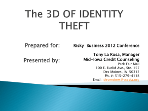 The 3D OF IDENTITY THEFT