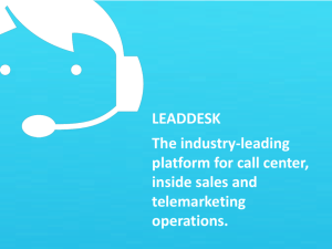 Who and what is LeadDesk? (PowerPoint)