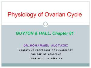 L4,5- Physiology of ovarian & uterine cycle