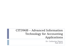 CIT396Bclass01 - Seidenberg School of Computer Science