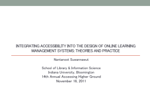 Integrating Accessibility into the Design of Online Learning