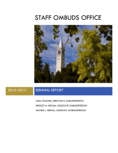 SOO 2010-2012 Report - Staff Ombuds Office