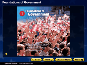 Chapter 1: Foundations of Government