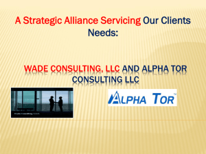 Wade Consulting. LLC and AlphaTor