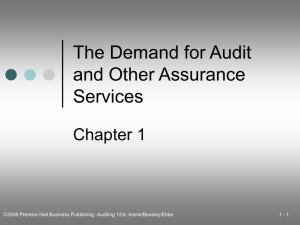 Chapter 1 – The Demand for Audit and Other Assurance Services