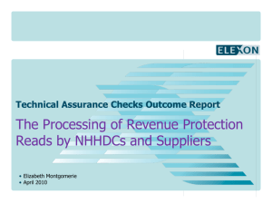 Technical Assurance Report: Processing Revenue Protection Reads