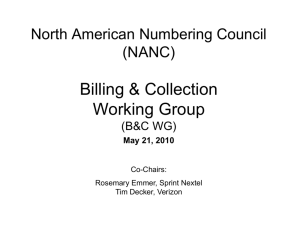 May10 BCWG Report - NANC