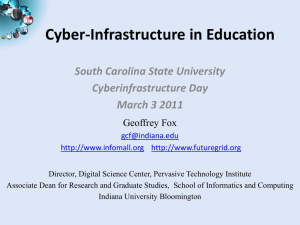 Cyber-Infrastructure in Education - Digital Science Center