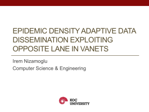 Epidemic density adaptive Data dissemination exploiting opposite