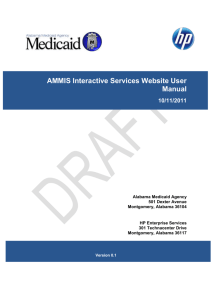AMMIS Interactive Services Website UM