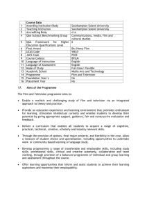 Course Data 1 Awarding Institution/Body Southampton Solent