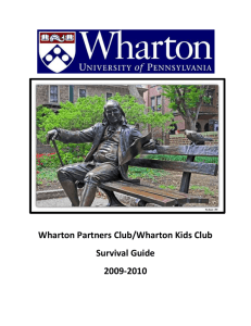 WHO WE ARE - Wharton Student Clubs and Organizations