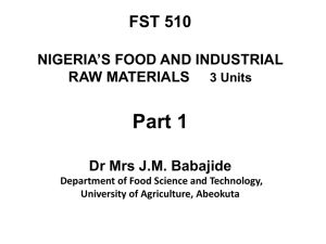 fst 510 nigeria's food and industrial raw materials sourcing