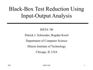 Black-Box Test Reduction Using Input