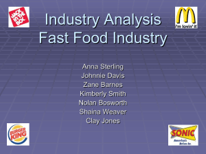 Industry Analysis Fast Food Industry