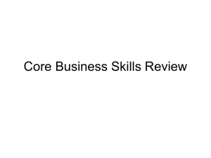 Core Business Skills Review