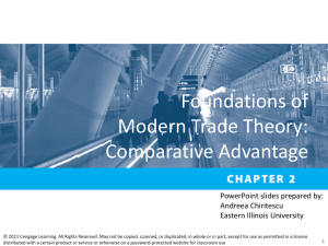 Foundations of Modern Trade Theory:Comparative Advantage