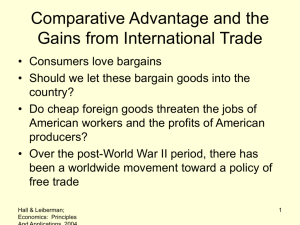 Chapter 15 - Comparative Advantage and the Gains from