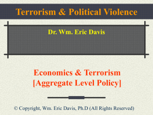 Topic Six - The Link Between Economics and Terrorism