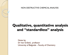 6. Qualitative, quantitative analysis and standardless   analysis